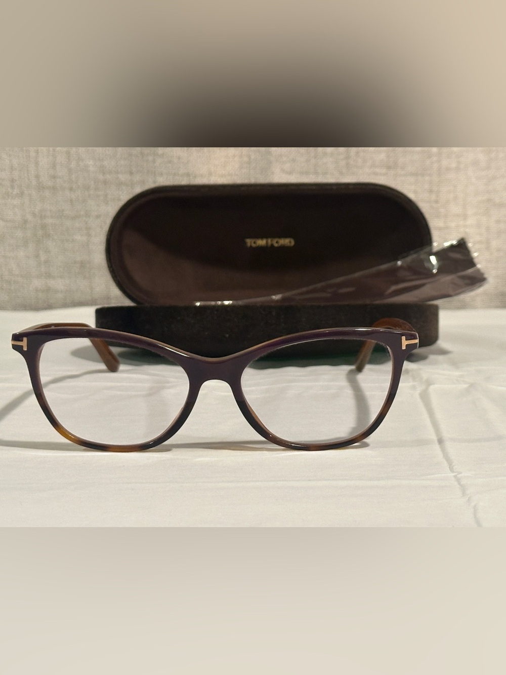 Tom Ford FT5636-B Eyeglasses Brown Havana Made in Italy w/ Case
